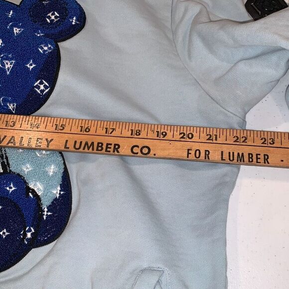 Avenue George V Paris Pullover Hoodie Size XXL Blue Embroidered Bear SEE DESC - Picture 14 of 16